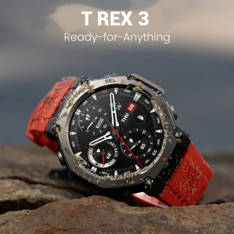 DATEOY T REX 3 GPS Sport Watch - 5ATM Waterproof, AMOLED Display, Multi-Satellite GPS, 170  Sports Modes, Heart Rate, Blood Oxygen, Altitude & Compass