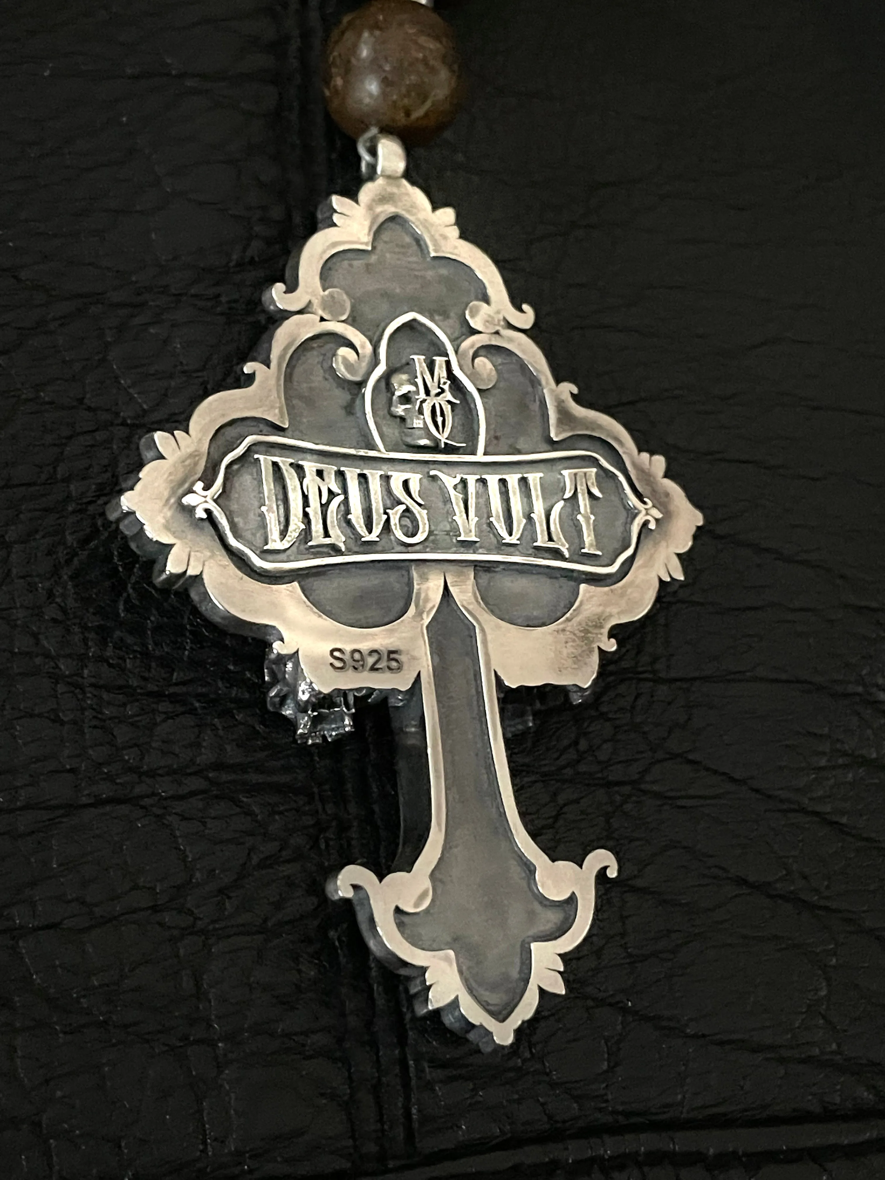 Deus Vult Templar Cross Skull Rosary