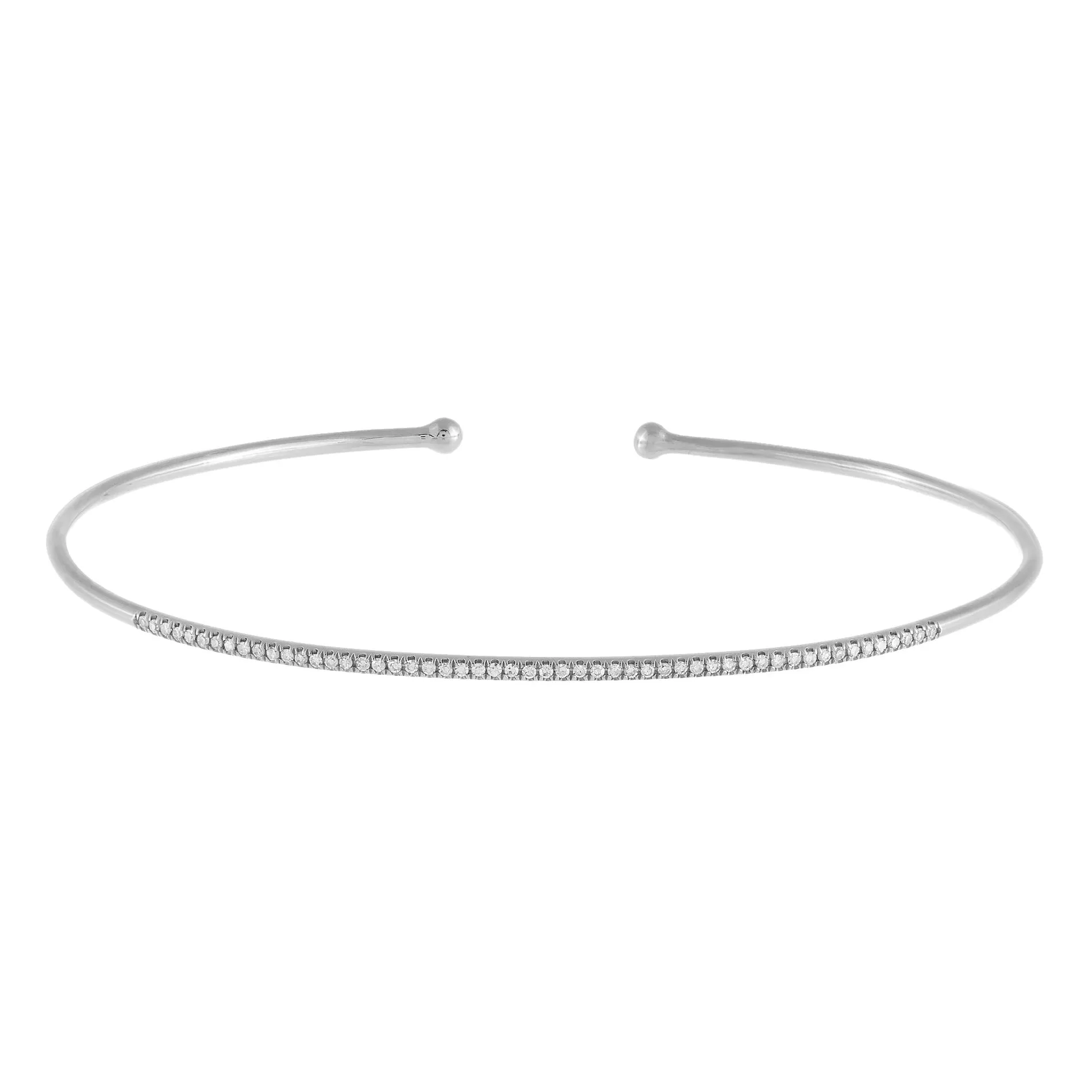 Diamond Thin Bangle 14K