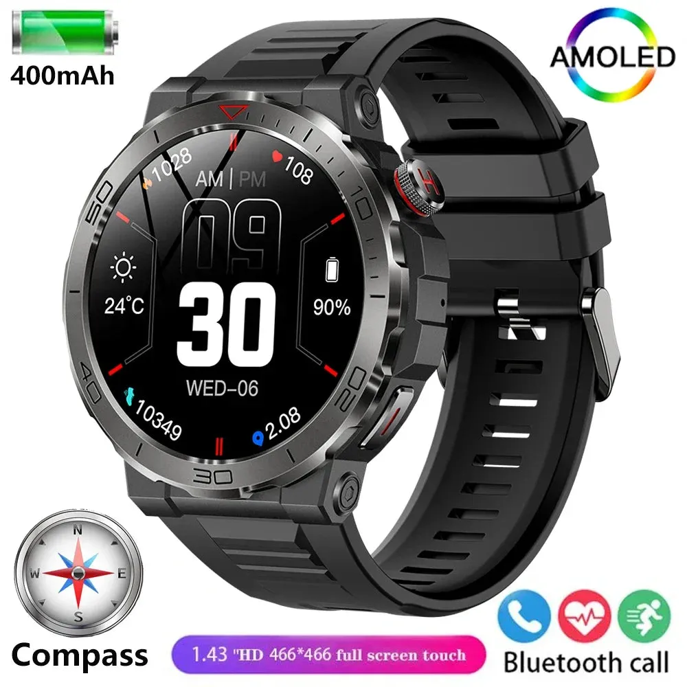 Elegance Tracker Pro SmartWatch 1.43 Amoled GPS Smart watches for men Bluetooth call Compass Sports Smartwatch For Android IOS Fitness Tracker