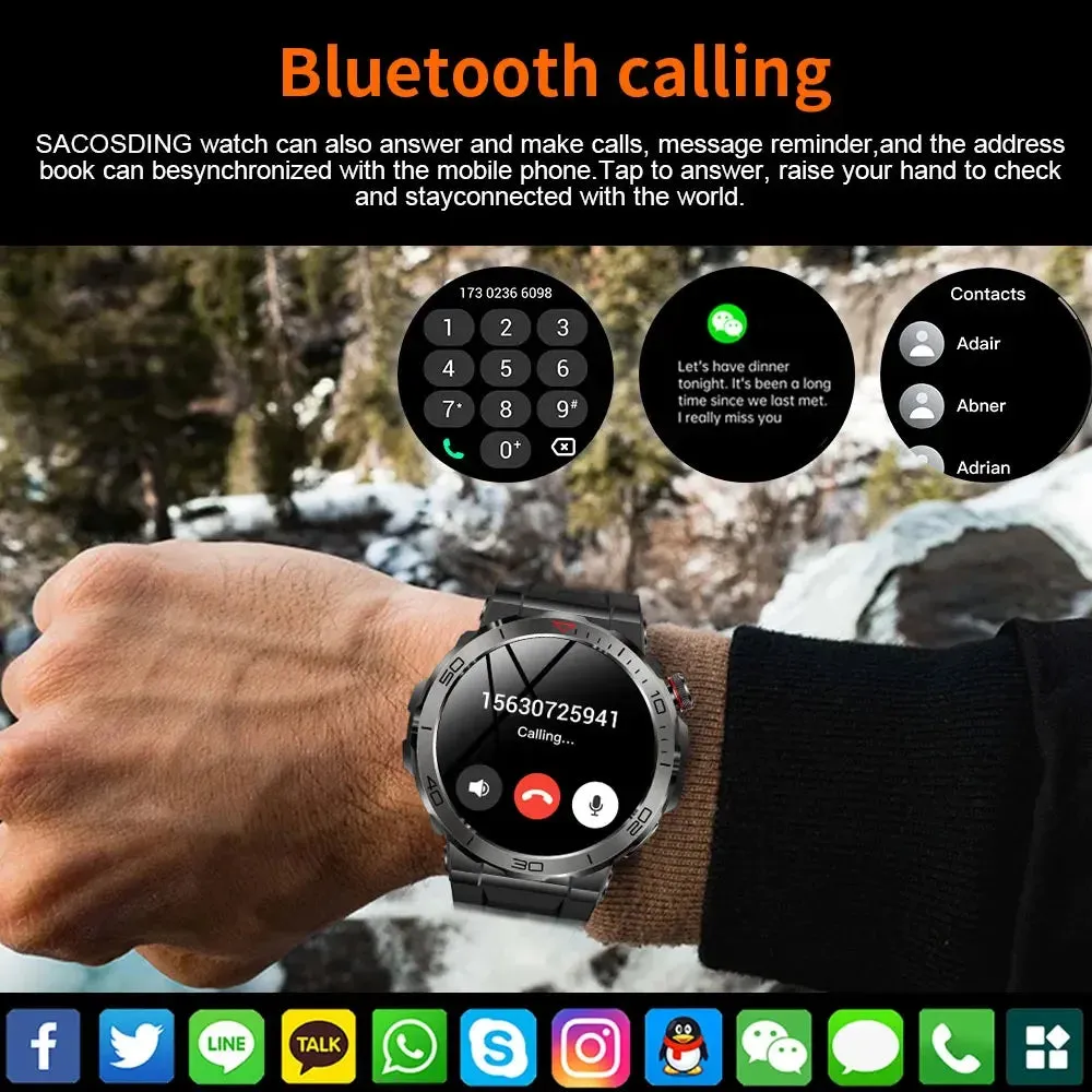 Elegance Tracker Pro SmartWatch 1.43 Amoled GPS Smart watches for men Bluetooth call Compass Sports Smartwatch For Android IOS Fitness Tracker
