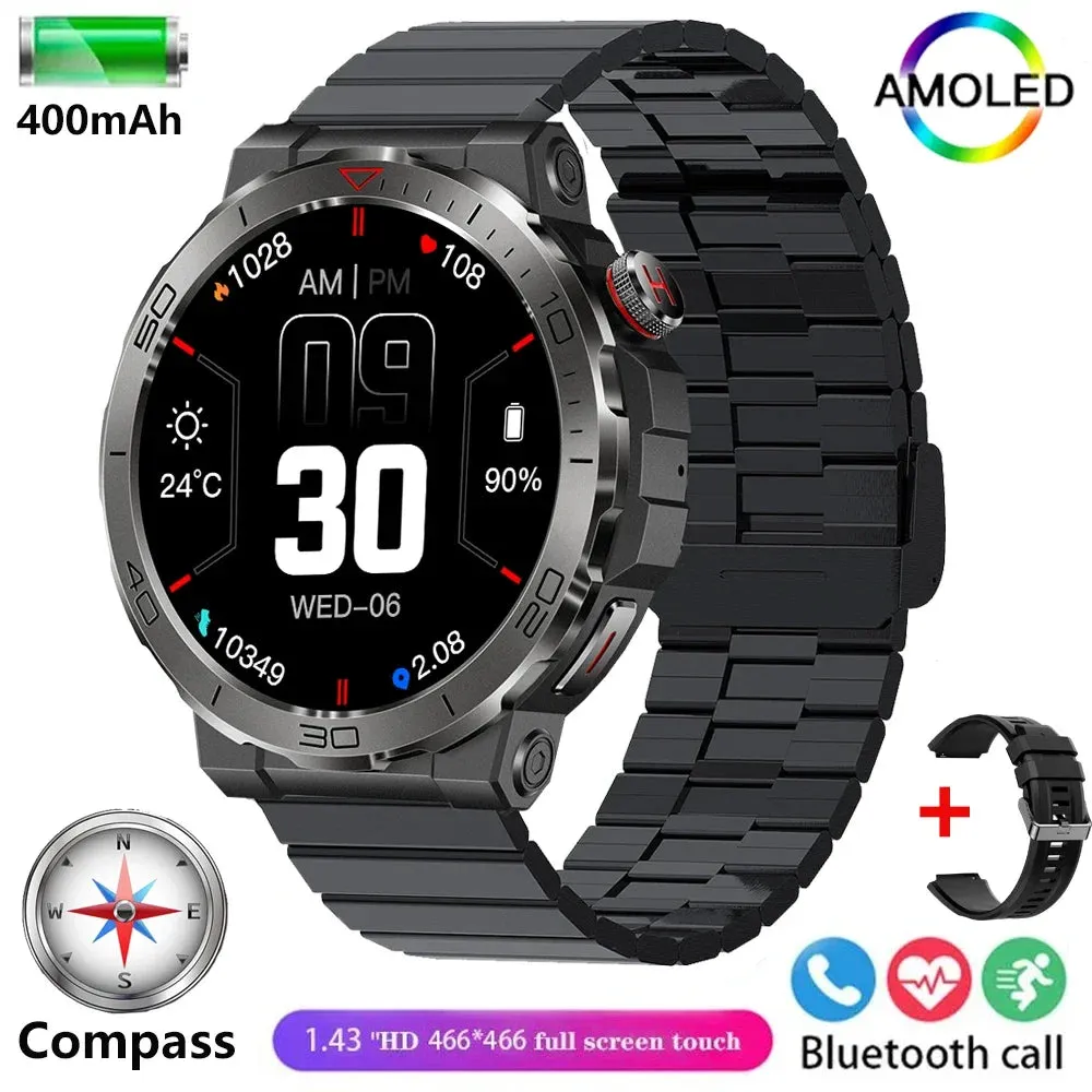 Elegance Tracker Pro SmartWatch 1.43 Amoled GPS Smart watches for men Bluetooth call Compass Sports Smartwatch For Android IOS Fitness Tracker