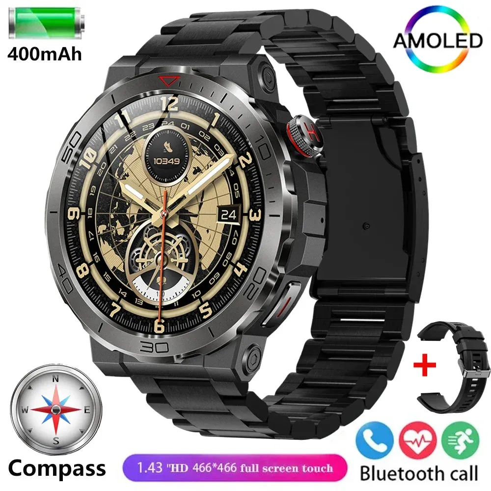 Elegance Tracker Pro SmartWatch 1.43 Amoled GPS Smart watches for men Bluetooth call Compass Sports Smartwatch For Android IOS Fitness Tracker