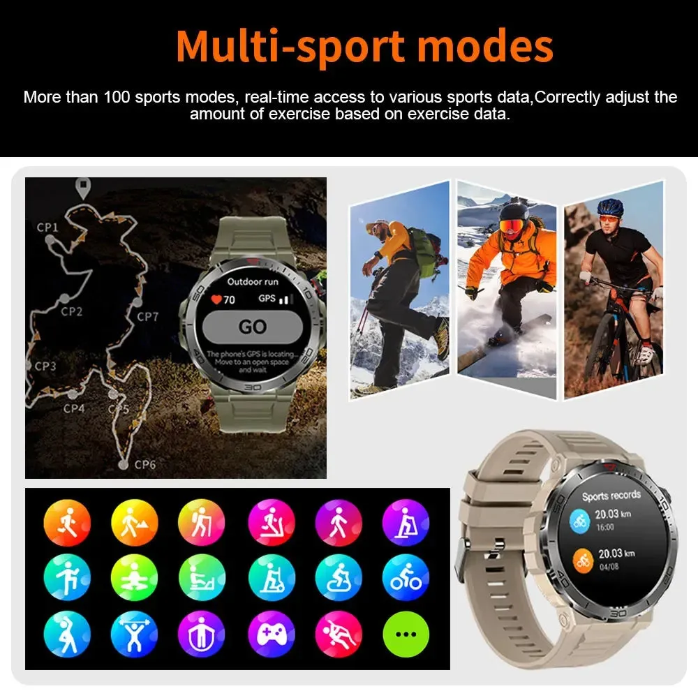 Elegance Tracker Pro SmartWatch 1.43 Amoled GPS Smart watches for men Bluetooth call Compass Sports Smartwatch For Android IOS Fitness Tracker