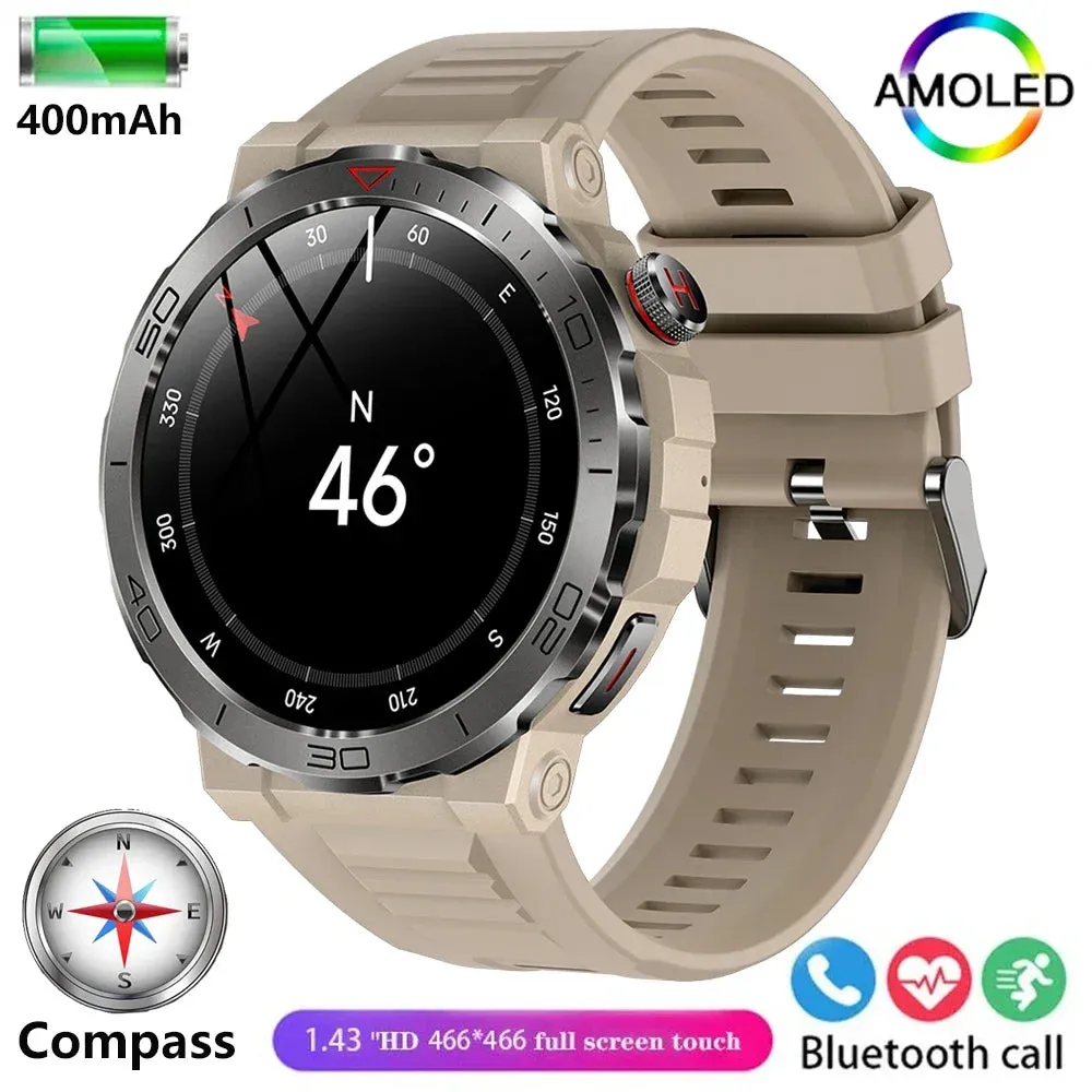 Elegance Tracker Pro SmartWatch 1.43 Amoled GPS Smart watches for men Bluetooth call Compass Sports Smartwatch For Android IOS Fitness Tracker