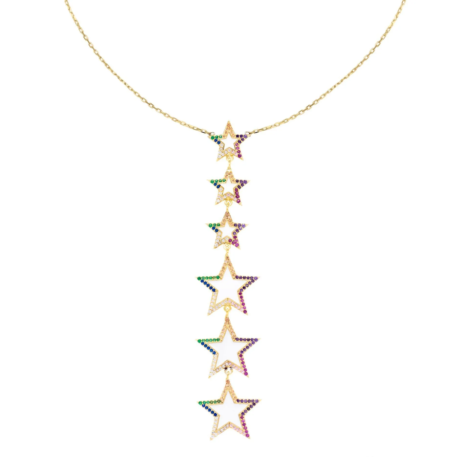 Enamel Star Lariat