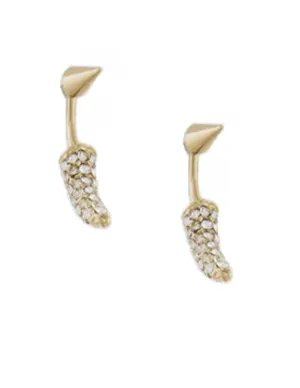Encrusted Tusk Earrings
