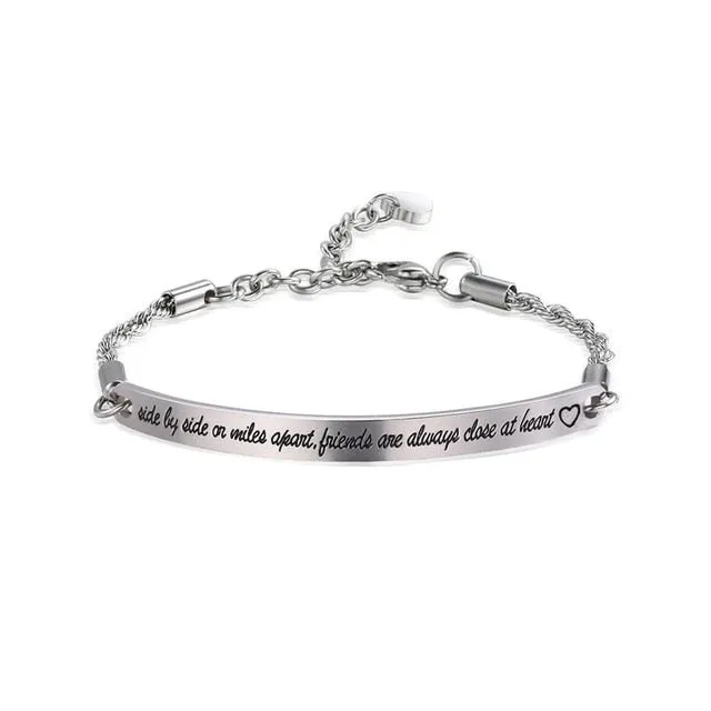 Engraved Best Friend Bangle Bracelet