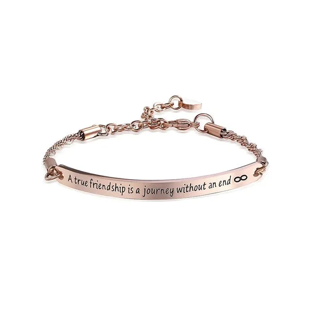 Engraved Best Friend Bangle Bracelet