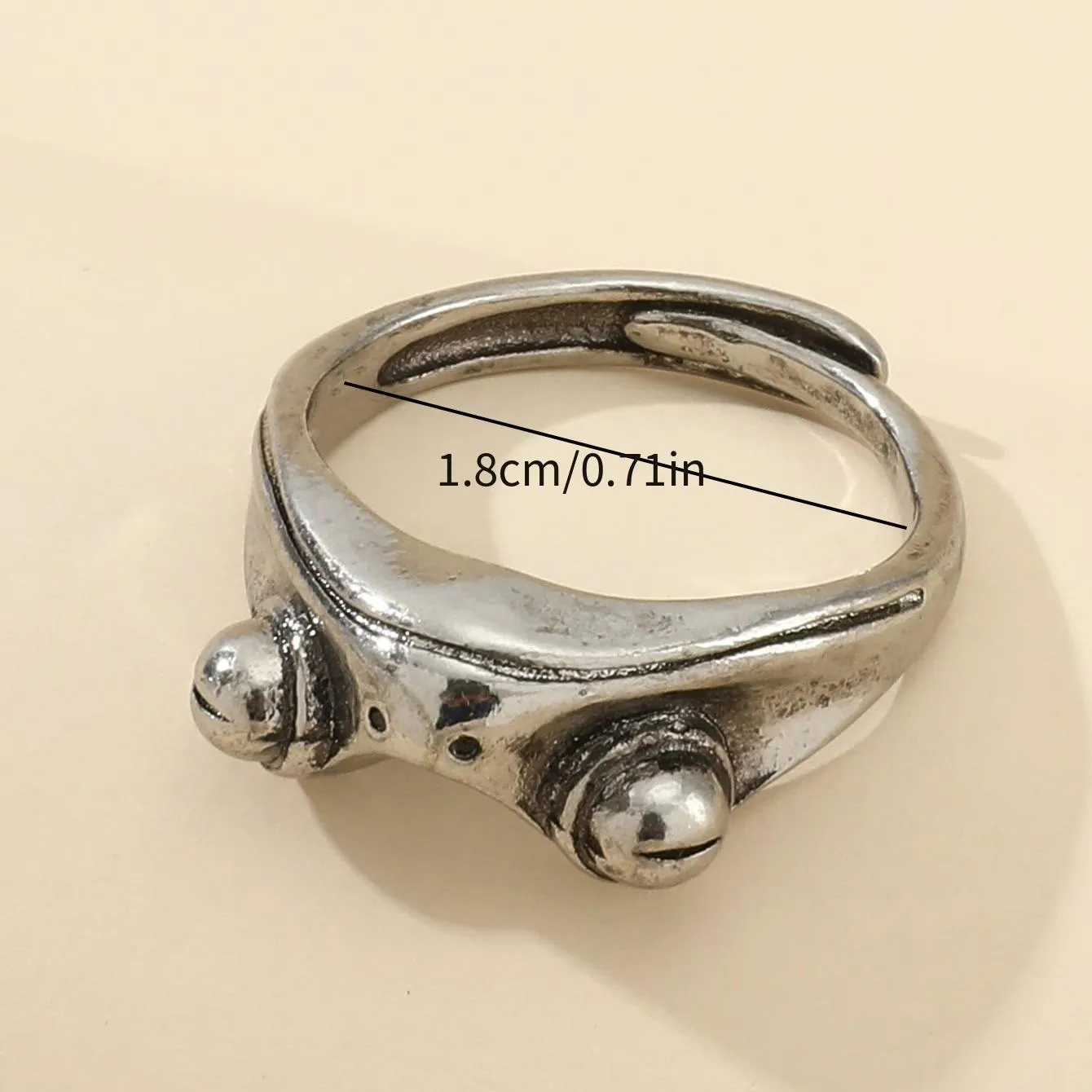 European American Personality Punk Retro Men's Frog Ring
