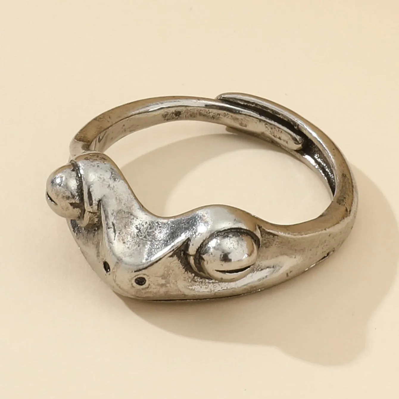 European American Personality Punk Retro Men's Frog Ring