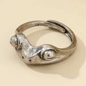 European American Personality Punk Retro Men's Frog Ring