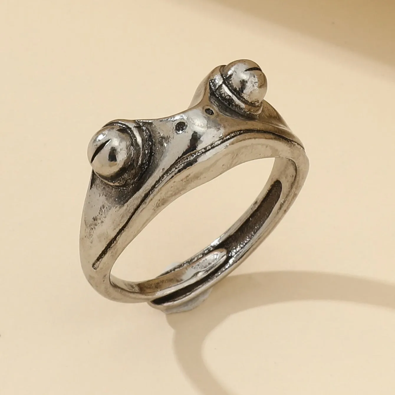 European American Personality Punk Retro Men's Frog Ring