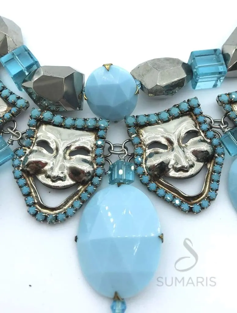 FACE OFF OOAK STATEMENT NECKLACE