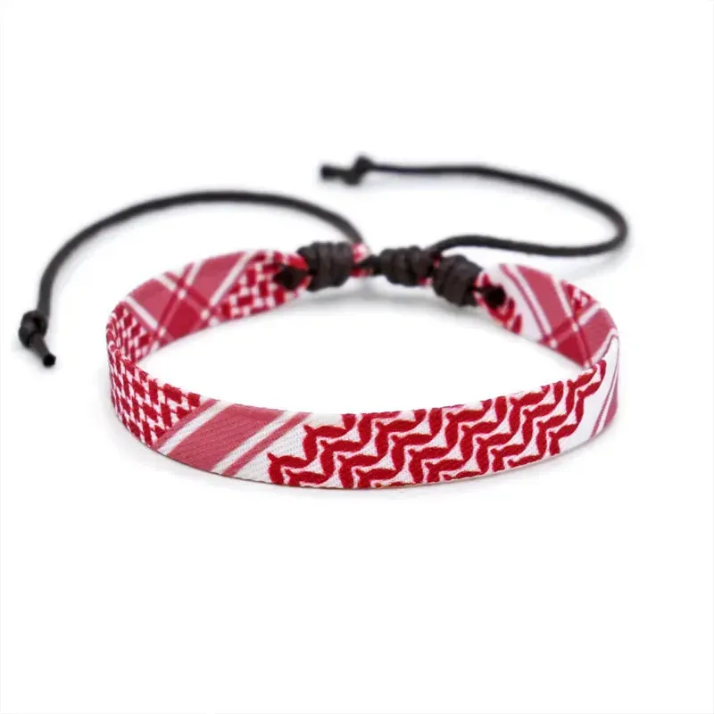 Fashion Weave Arabic Scarf Style Bracelet for Women Men Patterns Multicolor Hand Rope handband Ethnic Jewelry Gift