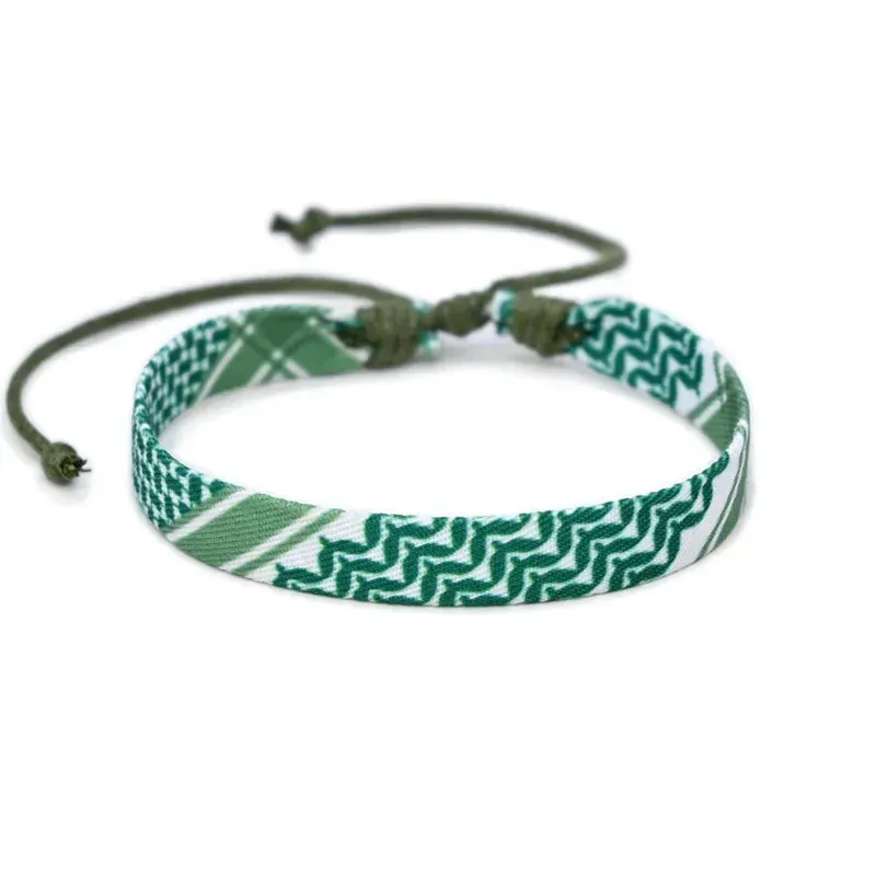 Fashion Weave Arabic Scarf Style Bracelet for Women Men Patterns Multicolor Hand Rope handband Ethnic Jewelry Gift
