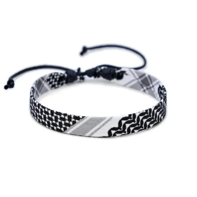 Fashion Weave Arabic Scarf Style Bracelet for Women Men Patterns Multicolor Hand Rope handband Ethnic Jewelry Gift