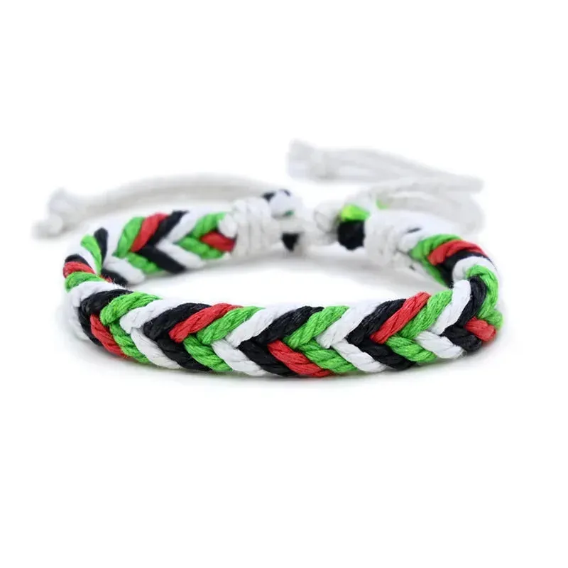 Fashion Weave Arabic Scarf Style Bracelet for Women Men Patterns Multicolor Hand Rope handband Ethnic Jewelry Gift