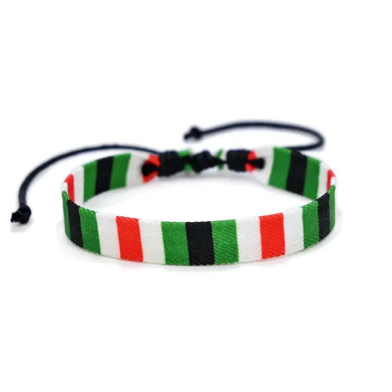 Fashion Weave Arabic Scarf Style Bracelet for Women Men Patterns Multicolor Hand Rope handband Ethnic Jewelry Gift