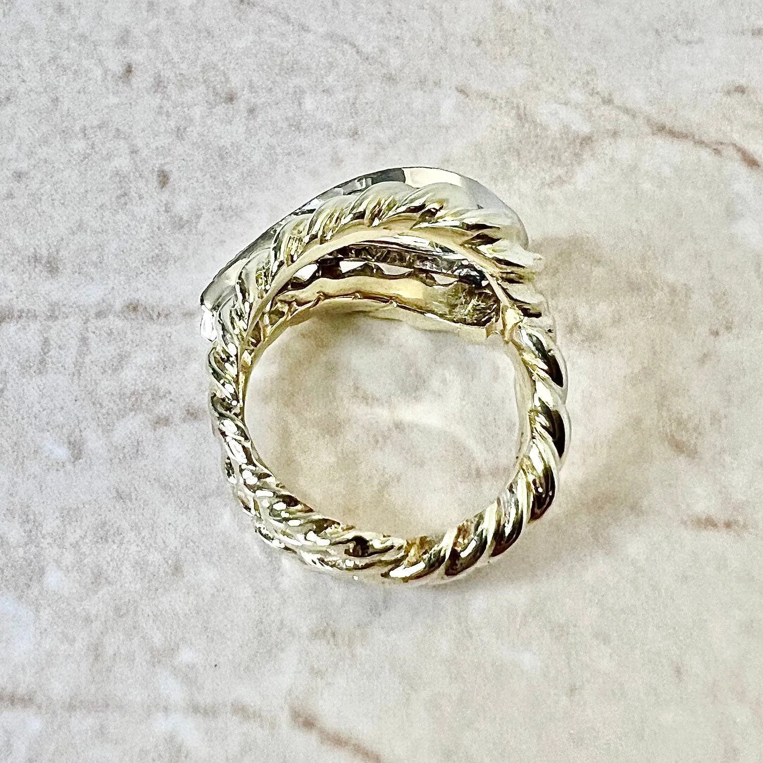 Fine Vintage 14 Karat Gold 0.40 Carat Diamond Cocktail Ring