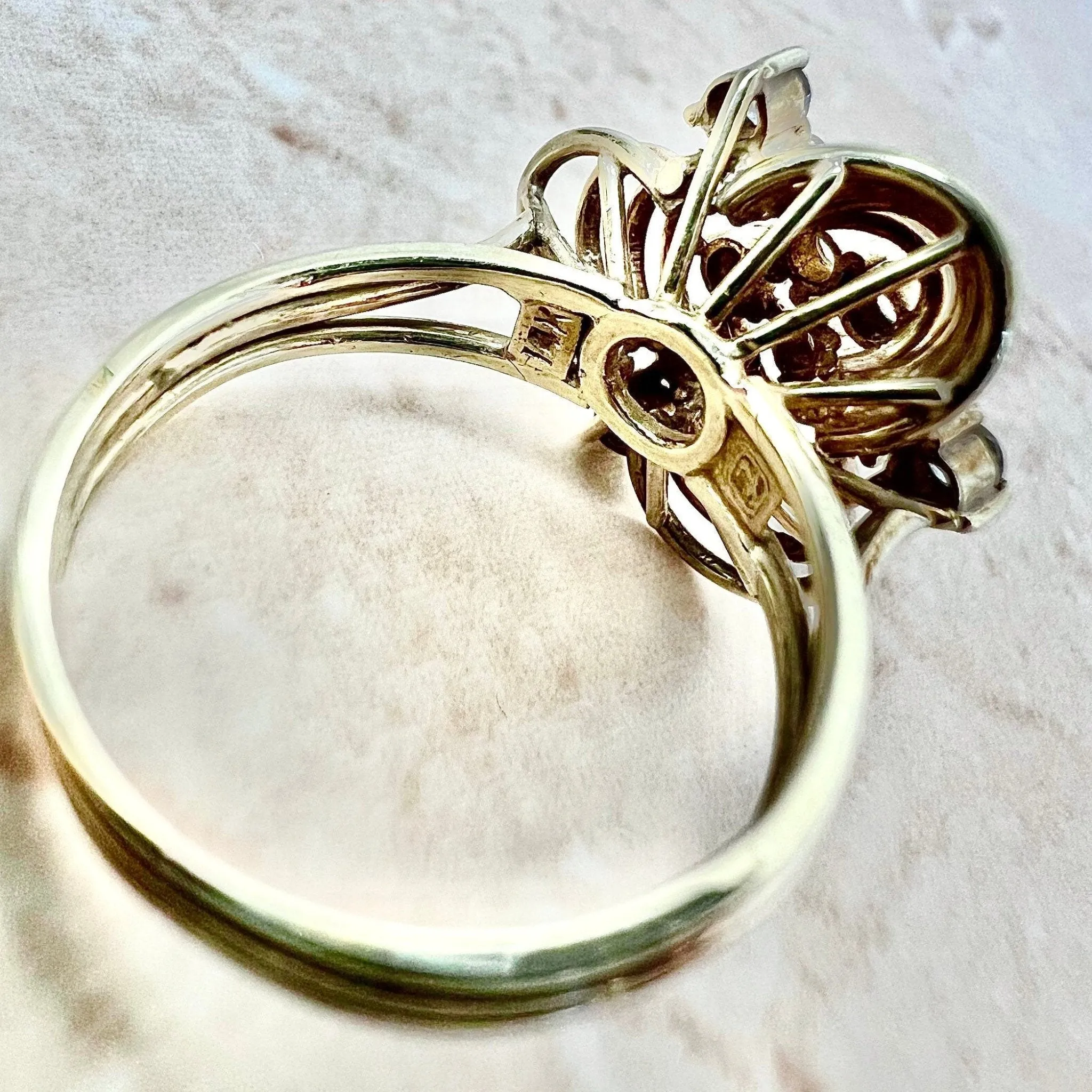 Fine Vintage 14 Karat Yellow Gold 0.51 Carat Diamond Statement Ring
