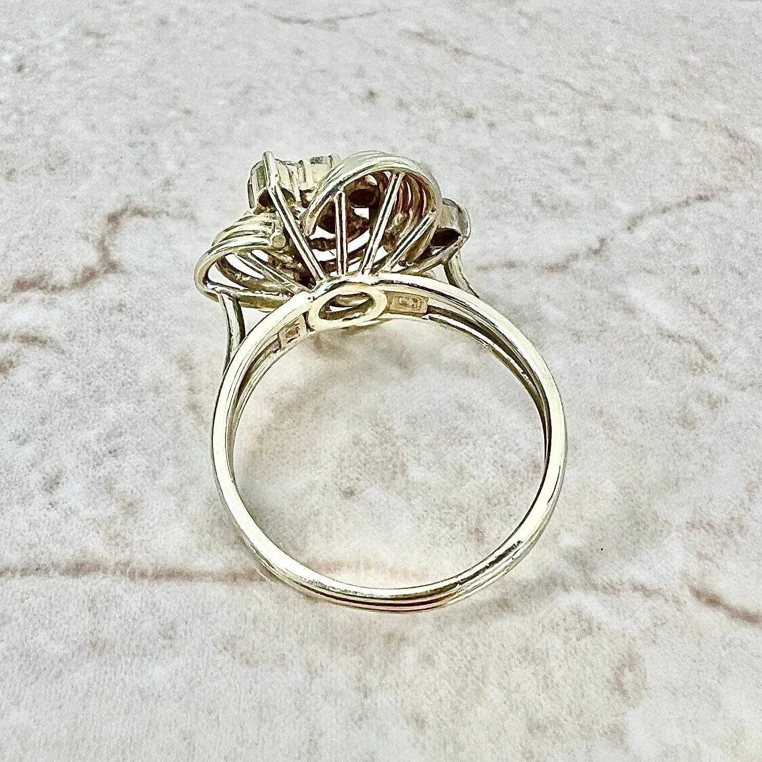 Fine Vintage 14 Karat Yellow Gold 0.51 Carat Diamond Statement Ring