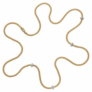 Fope Yellow Gold and Diamond Necklace