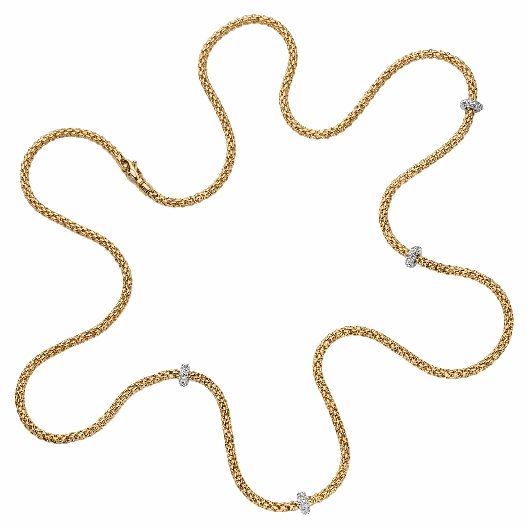 Fope Yellow Gold and Diamond Necklace