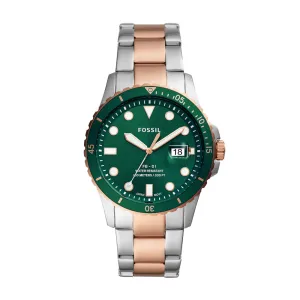 Fossil FB-01 Three-Hand Date Two-Tone Stainless Steel  Men's Watch