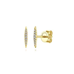 Gabriel & Co. 14k Yellow Gold Kaslique Diamond Stud Earrings