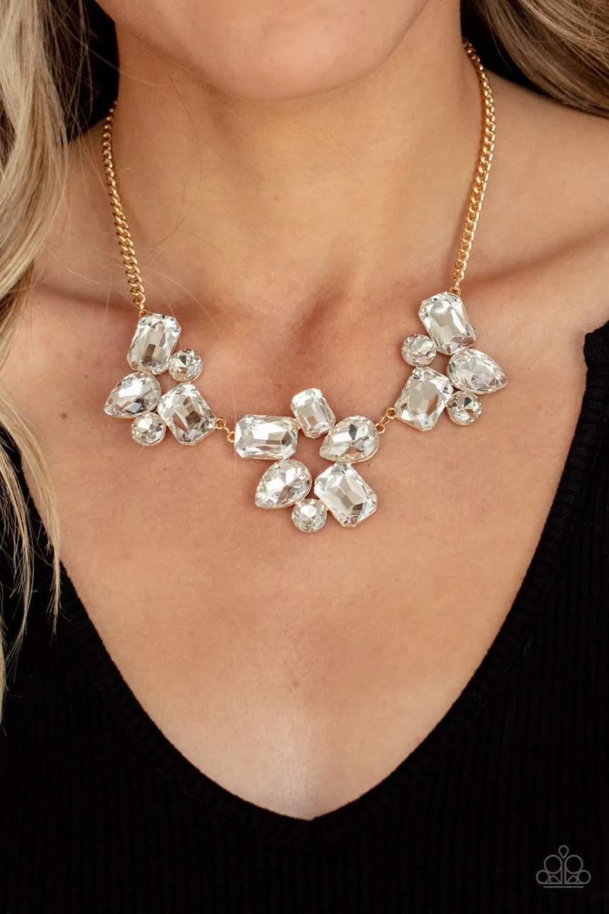 Galactic Goddess Gold Paparazzi Necklace