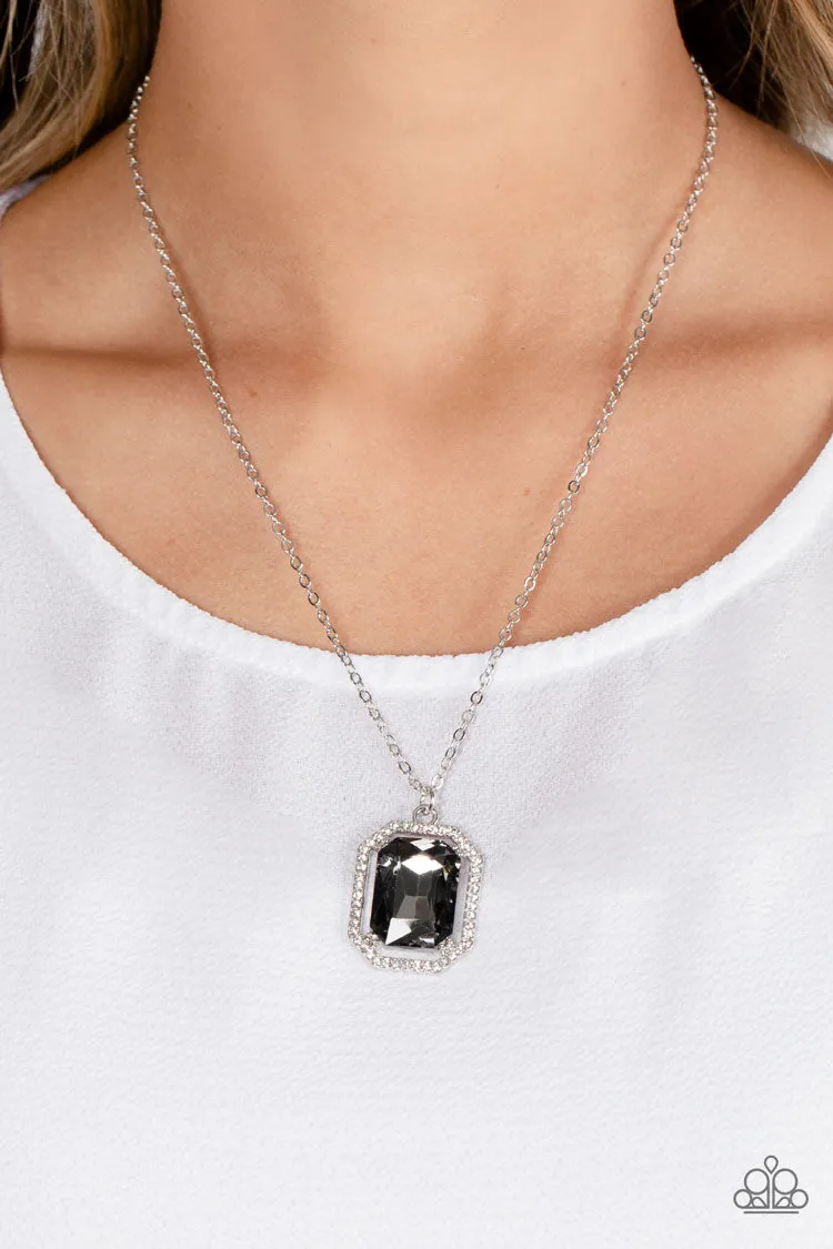 Galloping Gala - Silver (Smoky Gem) Necklace