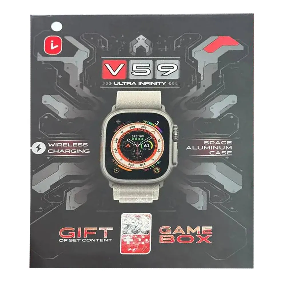 Game Console, Fitness Tracker - V59 Ultra Smart Watch Gift Set