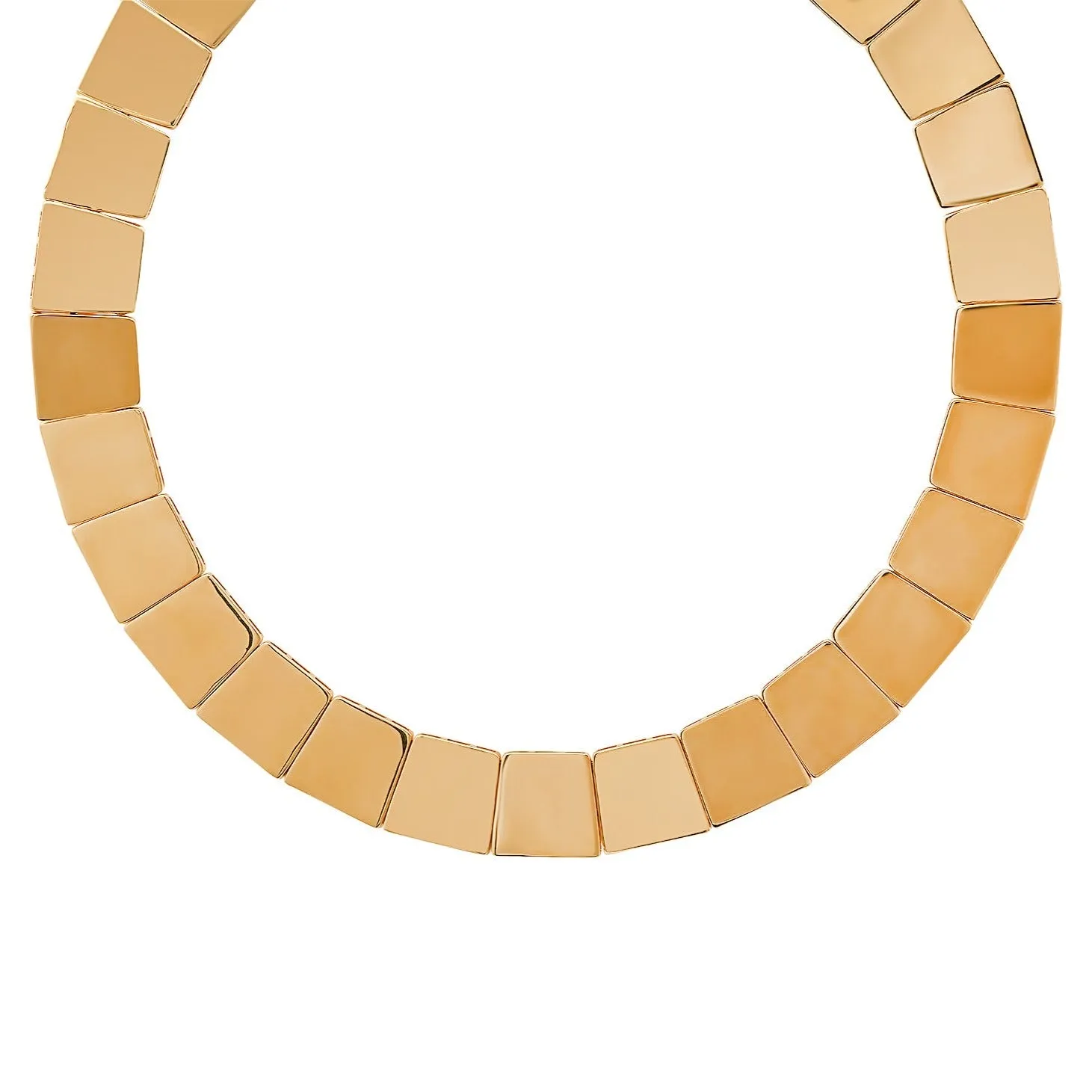 Gilded Gold Square Collar Necklace