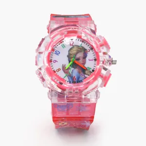 Girls Analog Watch Disco Light - Light Pink