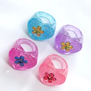 Glitter Girl Heart Ring