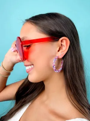 Glitter Hinge Hoops