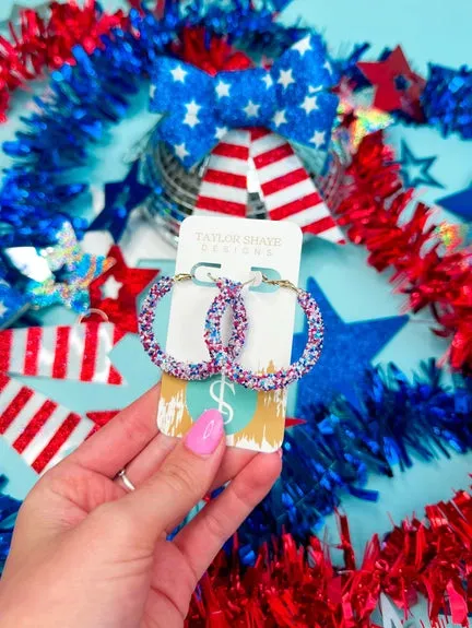 Glitter Hinge Hoops