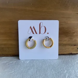 Gold Dipped Thick Diamond Hoop