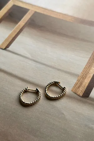 Gold Huggie Ear Stack by Viviana D'Ontañón