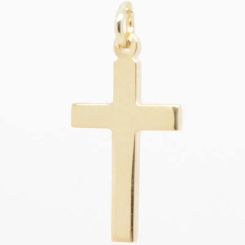 Gold Thin Cross Charm