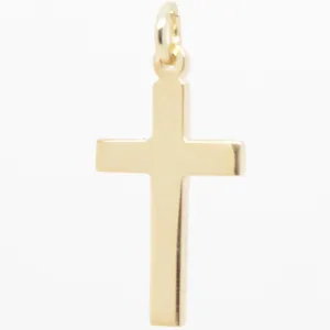 Gold Thin Cross Charm