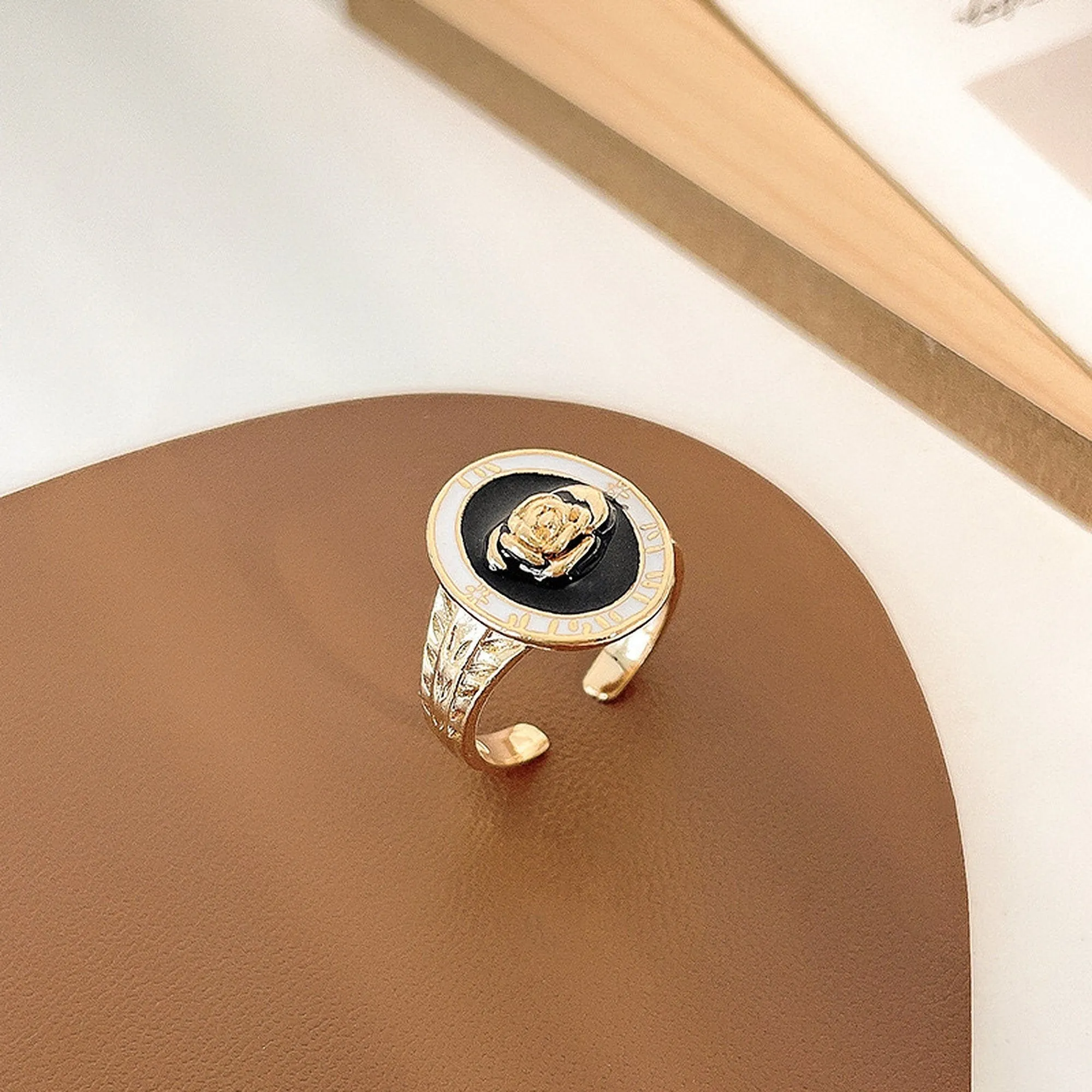 Gothic black signet ring