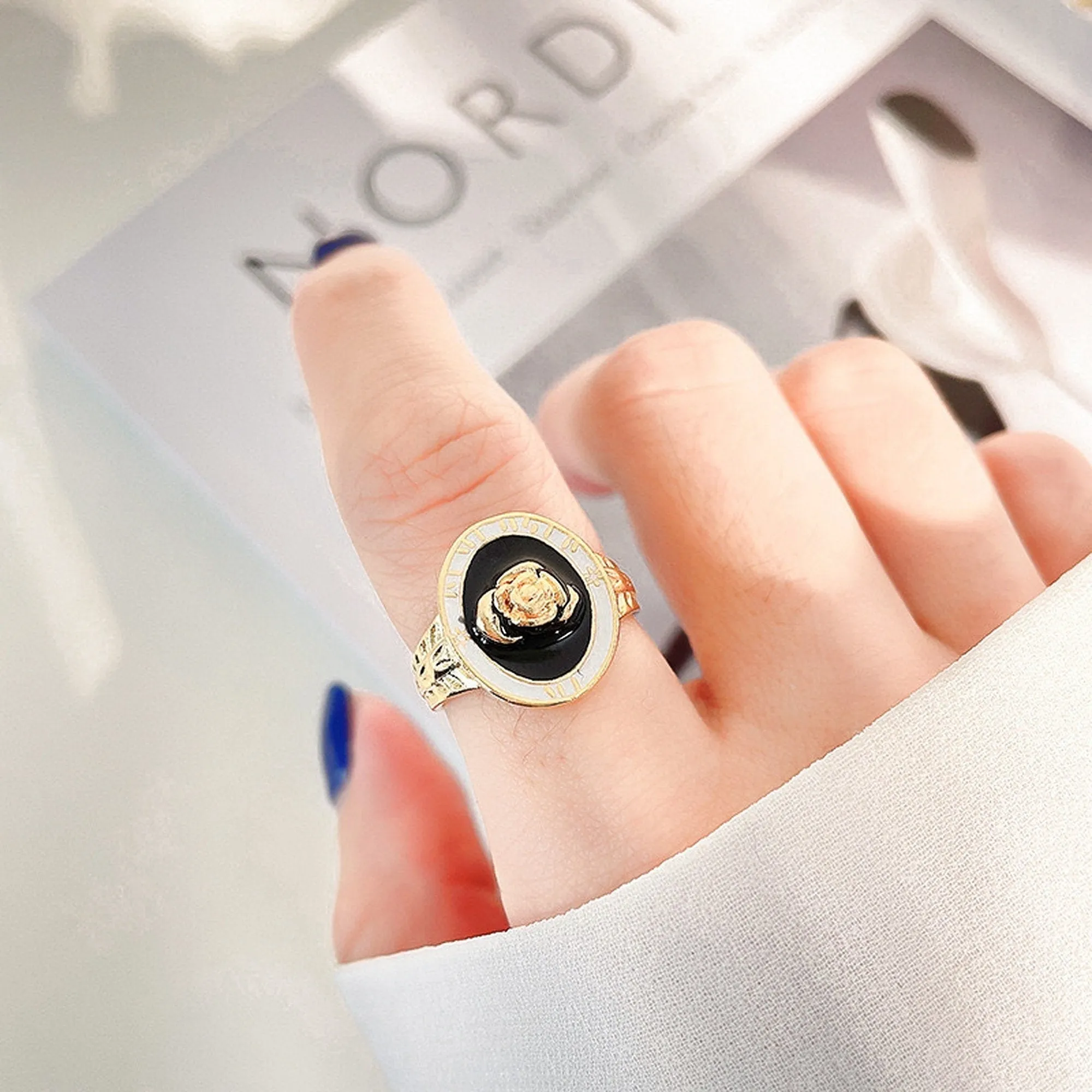 Gothic black signet ring