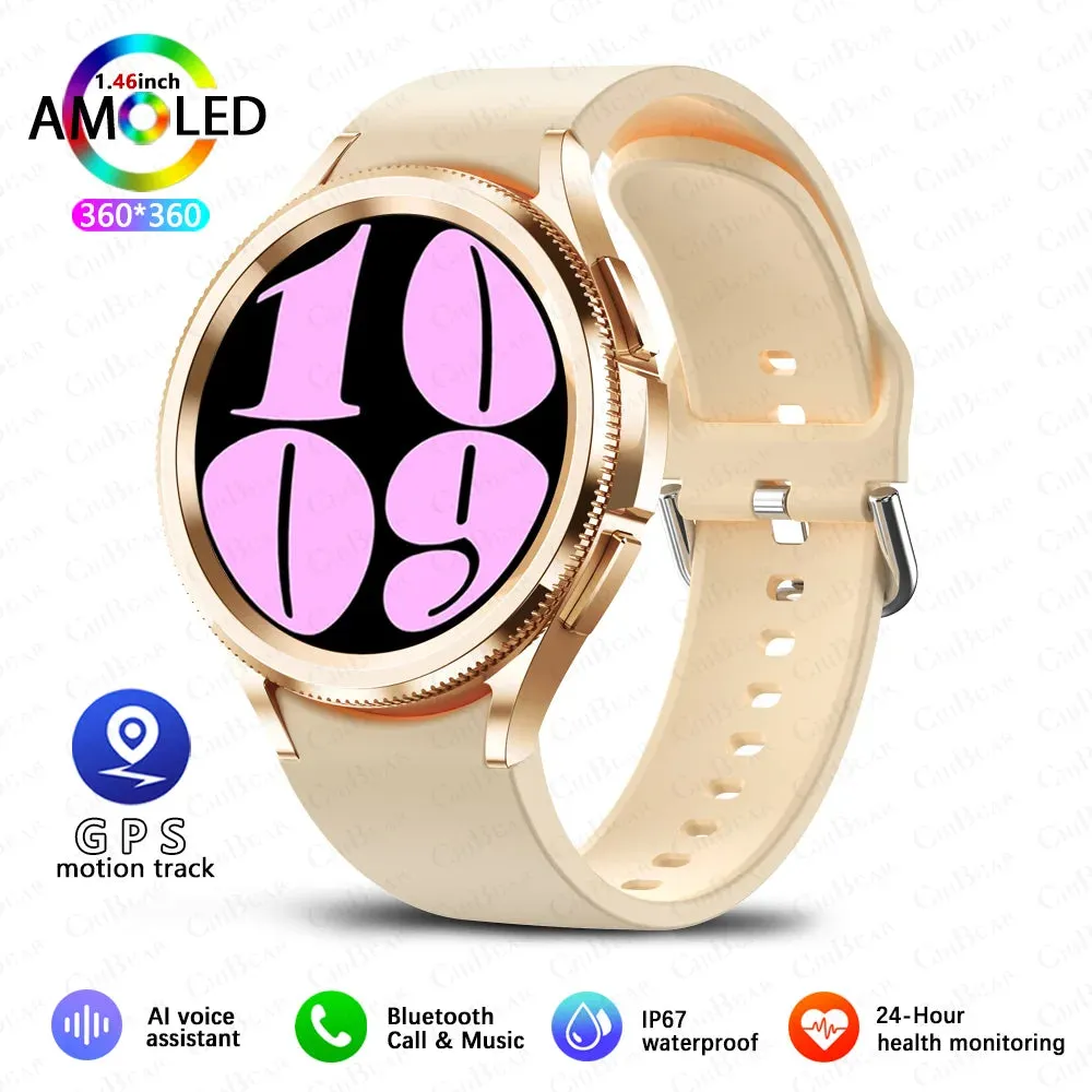 GPS Sports Smartwatch Men 1.43 Inch AMOLED HD Screen GPS Fitness Tracker Health Monitoring Waterproof Bluetooth Call Smart Watch