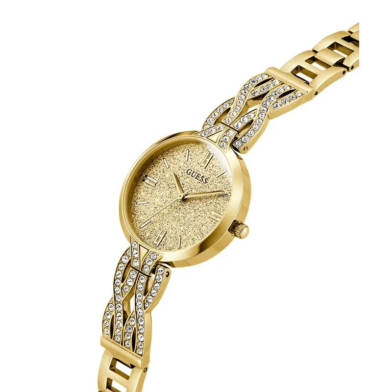 Guess Ladies Gold Tone Analog Watch