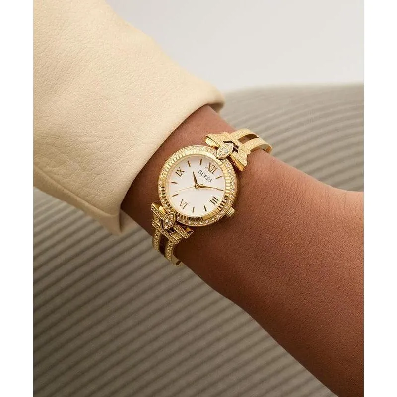Guess Ladies Gold Tone Analog Watch