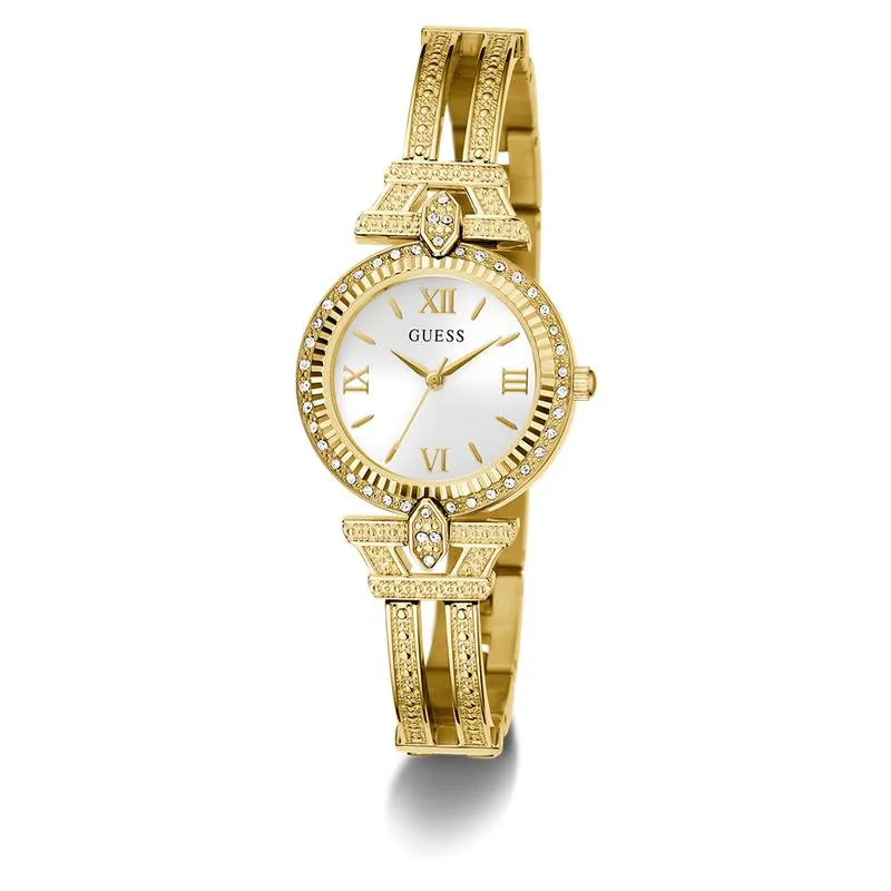 Guess Ladies Gold Tone Analog Watch