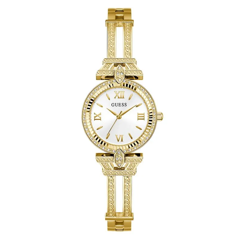 Guess Ladies Gold Tone Analog Watch