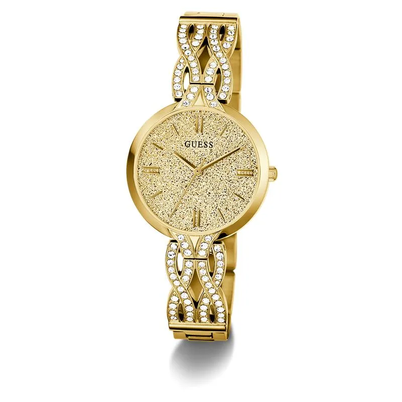 Guess Ladies Gold Tone Analog Watch
